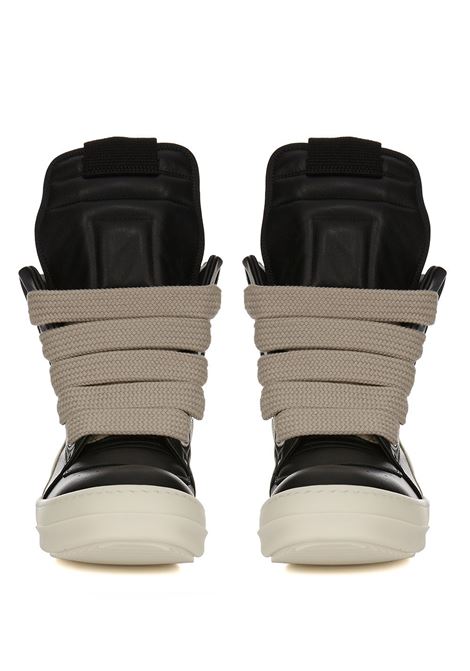 sneakers jumbolace geobasket uomo nere e latte RICK OWENS | RU02E1898 LCOW2911